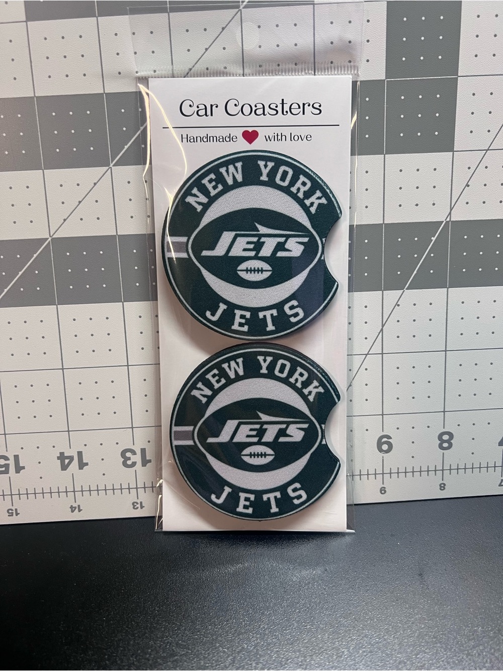 Car Coasters - Dark Green (2-Pack)